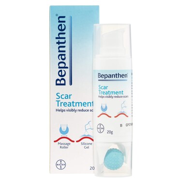 Bepanthen Scar Treatment Silicone Gel Helps Visibly Remove Scars, Moisturising Formula for New and Old Scars, 20 g