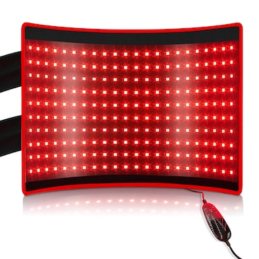 Bestqool Red Light Therapy for Body &amp; Muscle Pain, 660nm Red Light &amp; 850nm Infrared Light, Large Pads Belt Wearable Wrap, Infrared Therapy for Feet Knee Back Waist Pain.43W