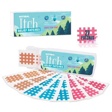 Bite Itch Relief Patches 27 pcs for Kids &amp; Adults, Instantly Reduce Swelling Itching, Natural Anti Itch Patches Kid-Friendly for Travel, Hiking, Summer Camp Essentials