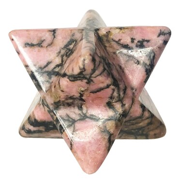 Black Labradorite Crystal Merkaba Star for Healing Reiki Spiritual Divine Therapy Energy, Pocket Stone Eight-Pointed Stars 1"(25mm)