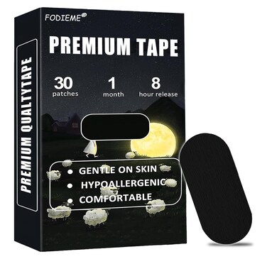 Black Premium Tape(30 Pack)- Latex Free Medical Tape, Used for Medical Wrapping. Featuring Breathability&amp;Adhesion, Comfortable and Gentle Skin Tape That Can Be Painlessly Removed