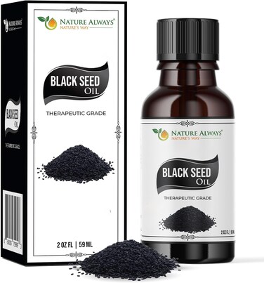 Black Seed Essential Oil   Aromatherapy Diffuser, Therapeutic Grade, Non- GMO Verified, Beneficial for Skincare and Haircare   Massage Oil - 2 Oz with Dropper
