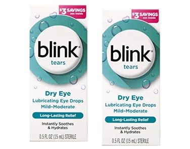 Blink Tears Lubricating Eye Drops (Mild-Moderate Dry Eye), 0.5 FL OZ (15 ml) - 2-Pack