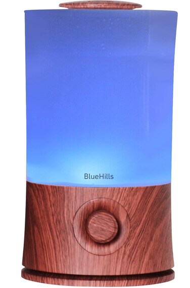 BlueHills Premium 2000 ML XL Essential Oil Diffuser Aromatherapy Humidifier for Large Room Home 40 Hour Run Huge Coverage Area 2 Liter Extra Large Capacity Diffuser High Mist Dark Wood Grain E003