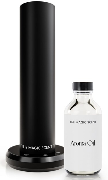 Bluetooth Diffuser Home &amp; Office - Smart Ultra-Quiet Home &amp; Hotel Diffuser Machine - Waterless Cold-Air Programmable Professional Diffusers for Essential Oils - Aroma Oil Included