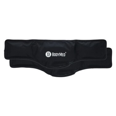 BodyMed Reusable Gel Ice Pack Cold Compress (2-Pack) for Neck - Professional Grade Cold Therapy for Injuries, Aches, Swelling, Bruises, Sprains - 21 in. x 6 in. (Neck Contour)