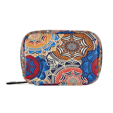 Boho Mandala Pill Case Bag with Zipper Weekly Pill Organizer Pill Box Bag Organizer for Travel Business Hotel Family Camping Home Storage