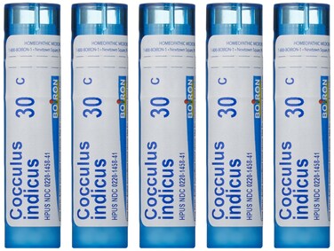Boiron Cocculus Indicus 30C, Homeopathic Medicine for Motion Sickness (Pack of 5)
