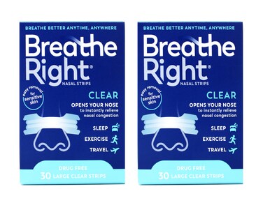 Breathe Right Nasal Strips Clear Large - 30 Strips-2 Count