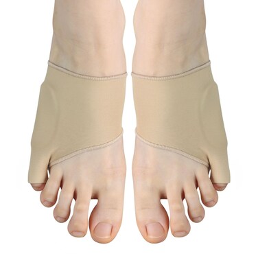 Bunion Relief Sleeve - Splint and Pinky Toe Separator for Men and Women - Toe Spacer Socks - Elastic Cushions with Silicone Pads for Comfort and Protection All-Day Wear (Size: L)