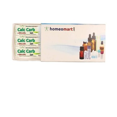 Calcarea Carbonica Homeopathy Pellets (Pills) in 1M Potency. Pack of 3