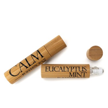 Calm Essential Oil Roller &amp; Eucalyptus Peppermint Essential Oil, Essential Oil Blends, Breathe Essential Oil Blend, Aromatherapy Self Care Products for Women by Soulistic Root