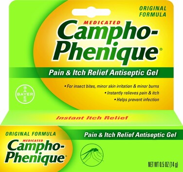 Campho-Phenique Pain &amp; Itch Relief Antiseptic Gel 0.5 oz (Pack of 2)