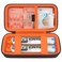 Canboc Carrying Case for EpiPen Trainer x2, Medical Supplies Case with Mesh Pocket for Auvi-Q, Anti-Histamine, Allergy Medicine Essentials, Insulin Pen, Black+Orange