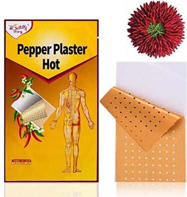 Capsaicin Patches &amp; Pain Patches, Heat Patches for Back, Knee, Neck, Shoulder, Muscle (L (3.94" * 7.09") 10 Count)