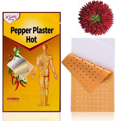 Capsaicin Patches &amp; Pain Patches, Heat Patches for Back, Knee, Neck, Shoulder, Muscle (L (3.94" * 7.09") 20 Count)