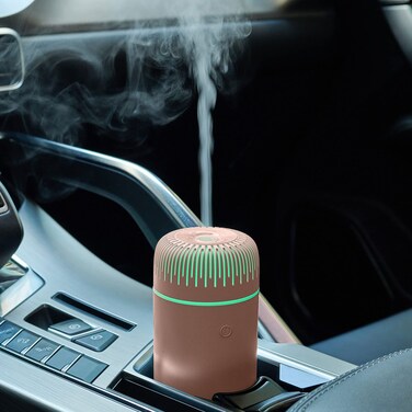 Car Diffuser Cool Mist Humidifier USB Aromatherapy Essential Oil Diffuser Portable for Car Home Office Bedroom Bathroom (Pink)
