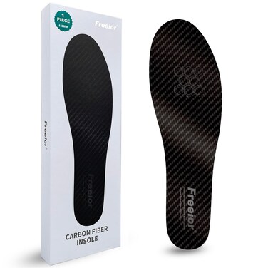 Carbon Fiber Insole for Pain Relief and Recovery of Turf Toe, Hallux Rigidus and Limitus, Alternative to Walking Boot Thin Rigid Carbon Fiber Shoe Inserts for Men Women 1 PC 9.45" - 240mm