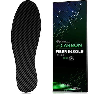 Carbon Fiber Insole, for Turf Toe, Foot Fractures, Hallux Rigidus, Limitus, Rigid Insert for Sports, Hiking, Trekking, Basketball, Running, Alternative to Post Op Shoe 295mm