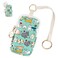 Cats Hand Sanitizer Spray Case Compatible with T0uch-land, Hand Sanitizer Holder Bag with Ring Buckle &amp; Wrist Strap, Cute Zippered Pouch for Glow Mist and Power Mist (Green Cats)