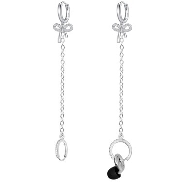 Chendalize Noise Reducing Earplug Earrings, Earplug Holder Earrings for Loop Earplugs, Ear Plugs Earrings Holder for Concert Noise Cancelling Earplugs, Loop Ear Plug Holder for Women(Silver)