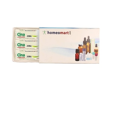 Cina Homeopathy Pellets (Pills) in 200C Potency, Pack of 3