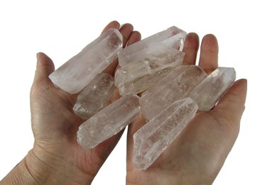 CircuitOffice 1 LB Large Clear Quartz Crystal Points,1.5 - 3", Stones For Wire Wrapping, Polishing, Tumbling, Wicca, Reiki, Healing, Metaphysical, Chakra, Positive Energy, Luck and Meditation
