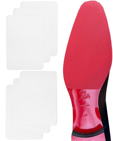 Clear Shoe Sole Protector for Red Bottom Shoe Protector Compatible with Christian Louboutin Shoes,Self-Adhesive Red Bottom Protectors Replacement for Louboutin Shoes (6"x4",Clear 6Pcs)