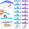 Colarr 14 Pcs AM PM Pill Pouches Bags Reusable Zippered Day and Night Pill Organizer with Slide Lock for Travel Medicine Case, 1 Large 14 Small(Blue, Purple)