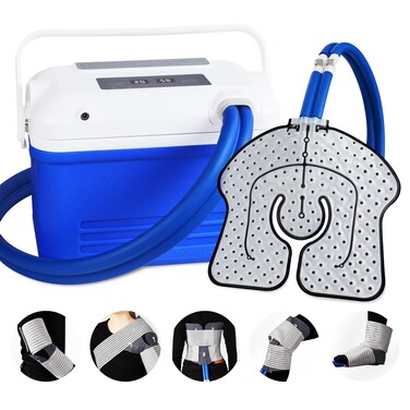 Cold Therapy Machine, Ice Machine for Knee and Shoulder After Surgery, Digital Timer &amp; Quiet Pump, Cryotherapy Machine with Universal Ice Pad for Knee, Shoulder, Hip, Leg and Hip