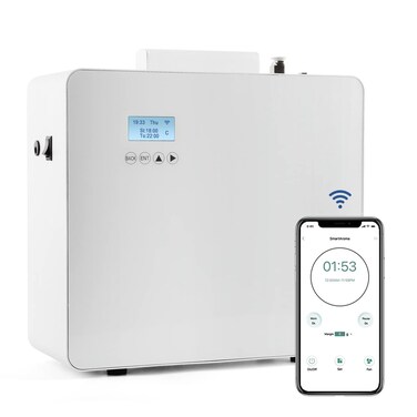 Commercial HVAC App Fragrance Machine, 10000 Sq. Ft Coverage Oil Diffuser for Essential Oils, Bluetooth &amp; WiFi Waterless Scent Air for Home, Business, Office, Hotel, Store, Spa, Extra Large Room