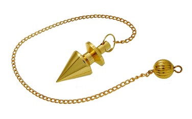 Cone With Round Ring Pendulum, Brass Metal Pendulum, Healing Dowsing Tool, Reiki Pendulum, Meditation Pendulum, Divination Pendulum.