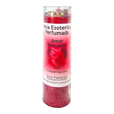 Conquering Love-Palm Wax Spiritual Intention Spell Candle-[RED]   Vela CASA ESOTERICA PERFUMADA- (Amor VENCEDOR)