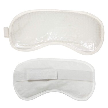Cooling Gel Eye Mask for Puffy Eyes, Headache &amp; Migraine Relief - White