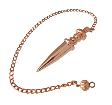 Copper Metal Light Weight Solid Cone Point Pendulum Healing Dowsing Reiki Pendulum for Divination and Meditation Copper Pendulum