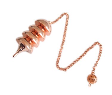 Copper Metal Openable Osiris Pendulum. Egyptian Family Pendulum. Healing Dowsing Cone Point Divination Metal Pendulum