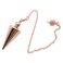Copper Metal Spiritual Point Pendulum, Divination Dower Reiki Healing Pendulum Chain, Balancing Pendant for Divination Healing Dowsing Wicca Balancing Pointed Cone Pendant Pendulum(Rose Gold)