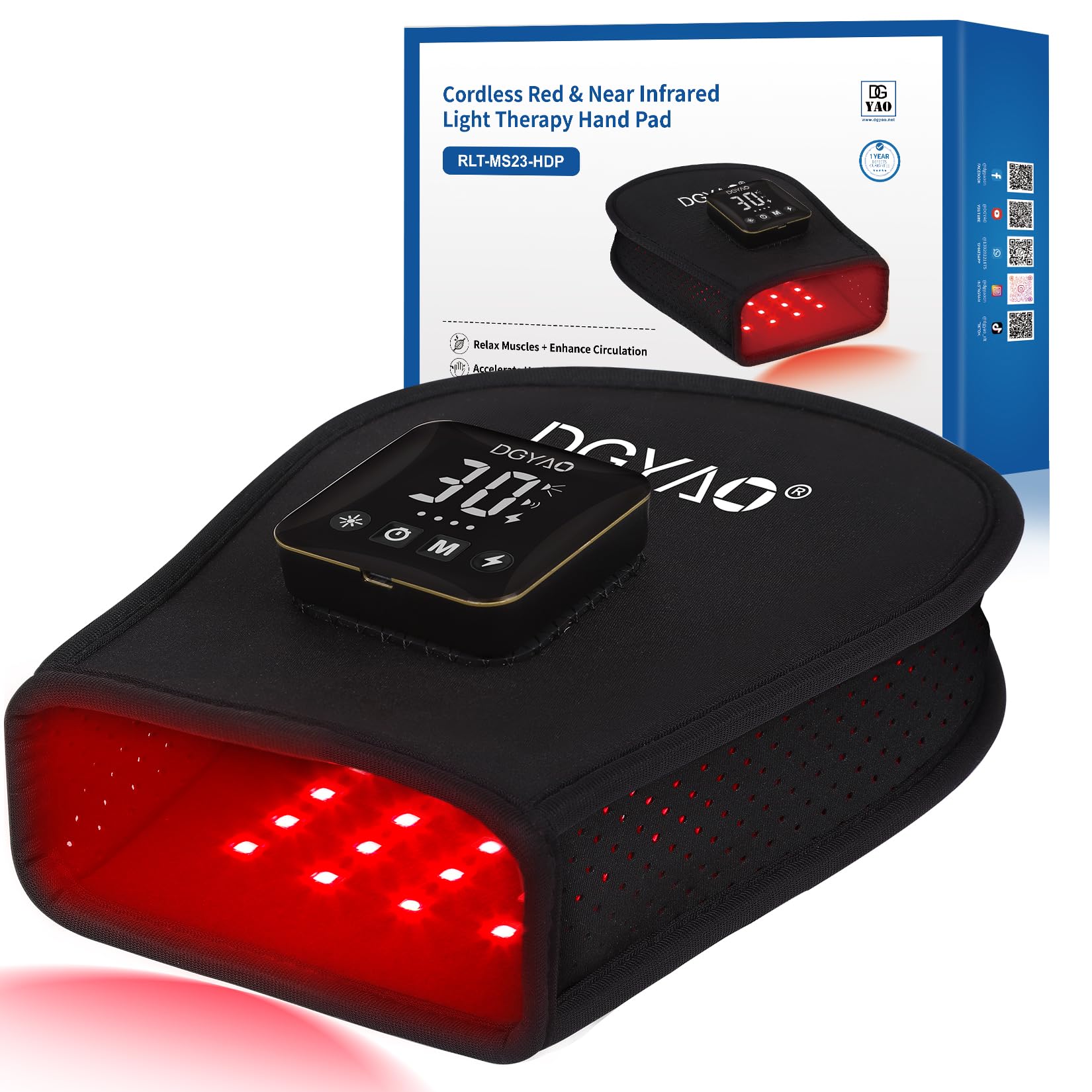 Buy Cordless Red Light Therapy for Hand 4000mAh Rechargeable Battery ...
