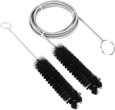 CPAP Tube Cleaning Brush-7 Feet Flexible + 7 Inches Handy Stainless Steel Wire Bristle Brush- Fits 22mm 15mm 19mm CPAP Tubing (Black)