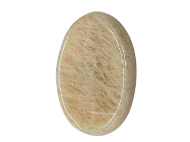 Cream Moonstone Worry Stone Crystals and Healing Stones - Worry Stones for Stress Relief Gifts - Piedra Crystal Fidget for Meditation - Unique Stocking Stuffers and Birthday Gifts for Women, Men