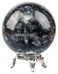 Crocon 45mm Iolite Stone Sphere Ball with Metal Stand 1400+ Carats Gemstone Ball Healing Sphere Sculpture Figurine for Fengshui Divination Home Decoration Photography Crystal Sphere
