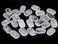 Crocon Clear Quartz Rectangle Shape Gemstone Runes with Elder Futhark Alphabet Engraved 25 pcs Rune Set Crystal Divination Metaphysical Healing Chakra Reiki Runes Set with a Pouch  Size : 20-25mm