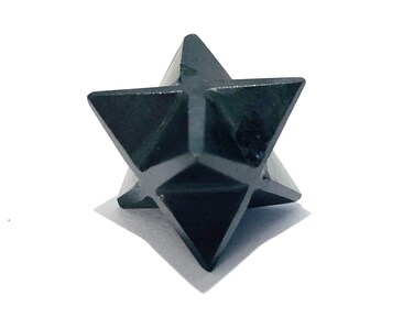 CRYSTALMIRACLE Black Tourmaline (Single Piece) Gemstone Merkaba Star Crystal Healing Reiki feng Shui Psychic Energy Men Women Gift Luck Powerful Deflector Metaphysical Health