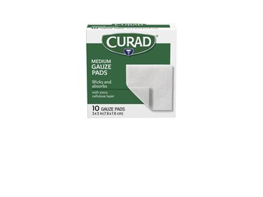 Curad Non-Woven Pro-Gauze, 3 Inch x 3 Inch, 10 Count (Pack of 6)