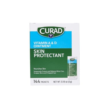 Curad Vitamin A &amp; D Ointment, 5g Single-Use Packet (Pack of 144)