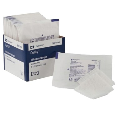 Curity Sterile Gauze Sponge 3" x 3" 4-Ply BX/25 (2 per pack totaling 50)