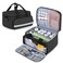 CURMIO Pill Bottle Organizer Storage, Medication Lock Box for Pill Organizer and Medical Supplies, Black (Patented Design)