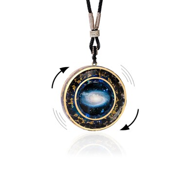 Day Day Up Orgonite Necklace - Sri Yantra Rotatable Pendant For Anti Stress Anxiety &amp; Meditation - Malachite And Tiger Stone For Spiritual Healing &amp; Positive Energy
