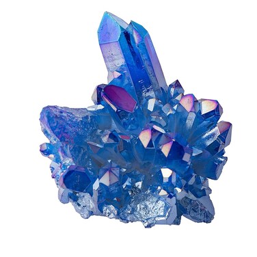 DECHOUS Crystal Geode Cluster Blue Natural Quartz Crystal Cluster Crystals Stones Rocks Raw Crystal Cluster Geode Small Healing Crystals Home Decoration