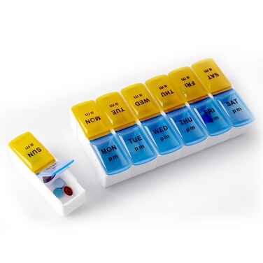 Deke Home - Pill Organizer 2 Times a Day, Weekly Detachable Pill Box 7 Day with AM PM Compartments - Easy Snap Lids Medication Dispenser - 7 Day Pill Reminder for Morning and Night Dosage